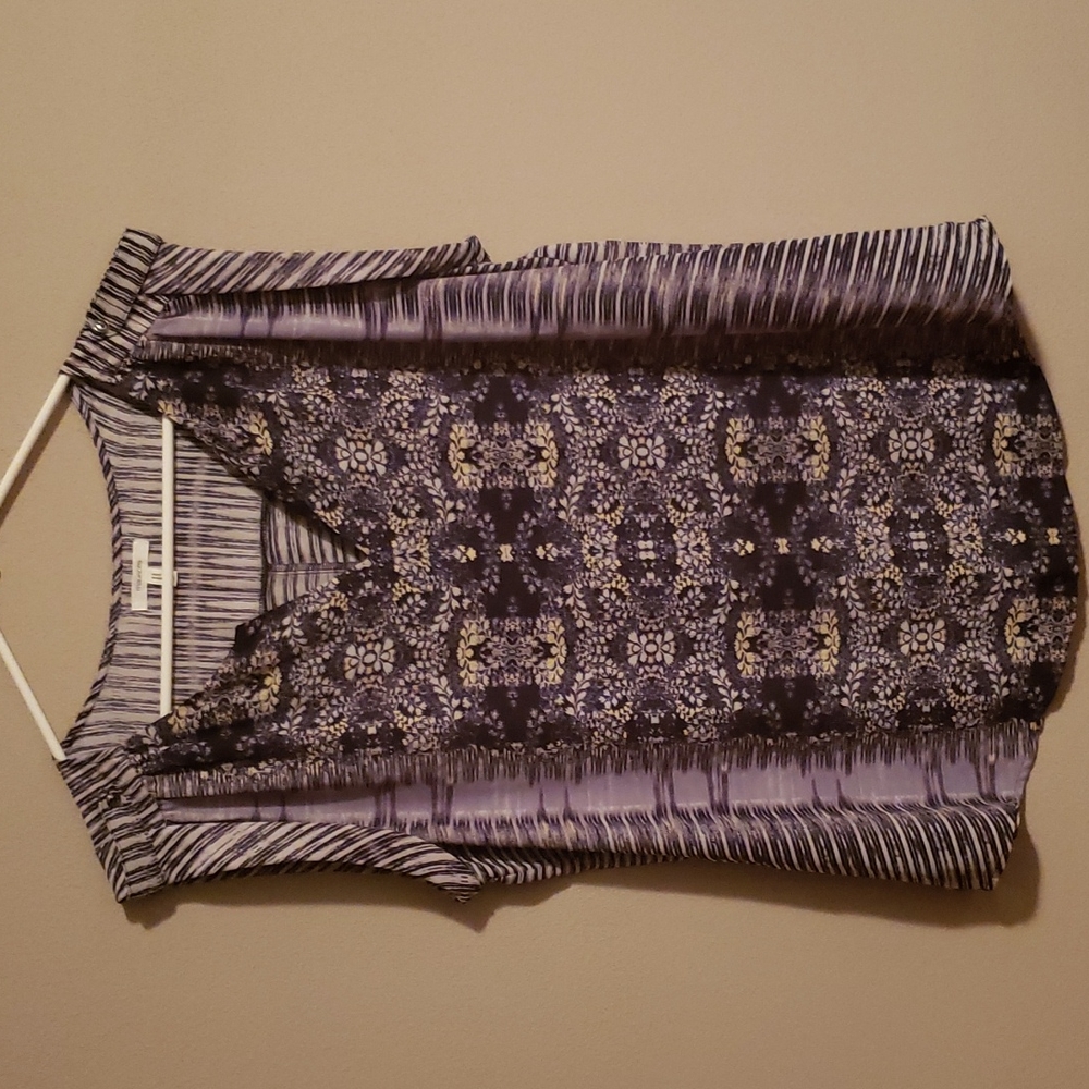 Maurices Purple and Black Patterned Top